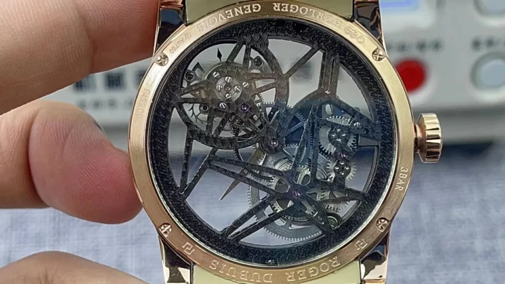 BBR罗杰杜比王者陀飞轮Excalibur RG Skeleton Dial  Leather Strap Tourbillon