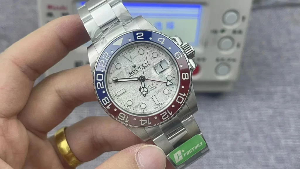 C+ 格林尼治陨石 GMT MASTER II 126719 Pepsi 904L Real Meteorite Dial