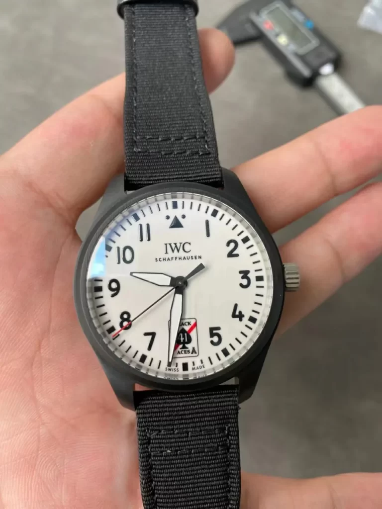 M+F厂万国飞行员黑桃A IWC0547 Pilot IW326905 Black Aces CER/NY White