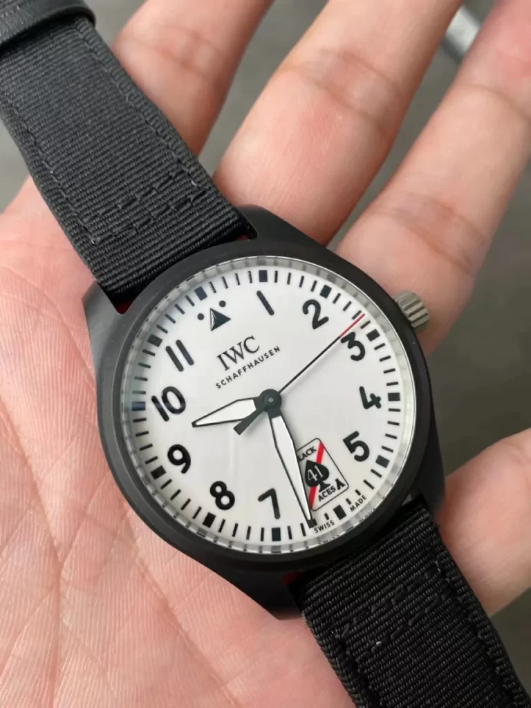 M+F厂万国飞行员黑桃A IWC0547 Pilot IW326905 Black Aces CER/NY White