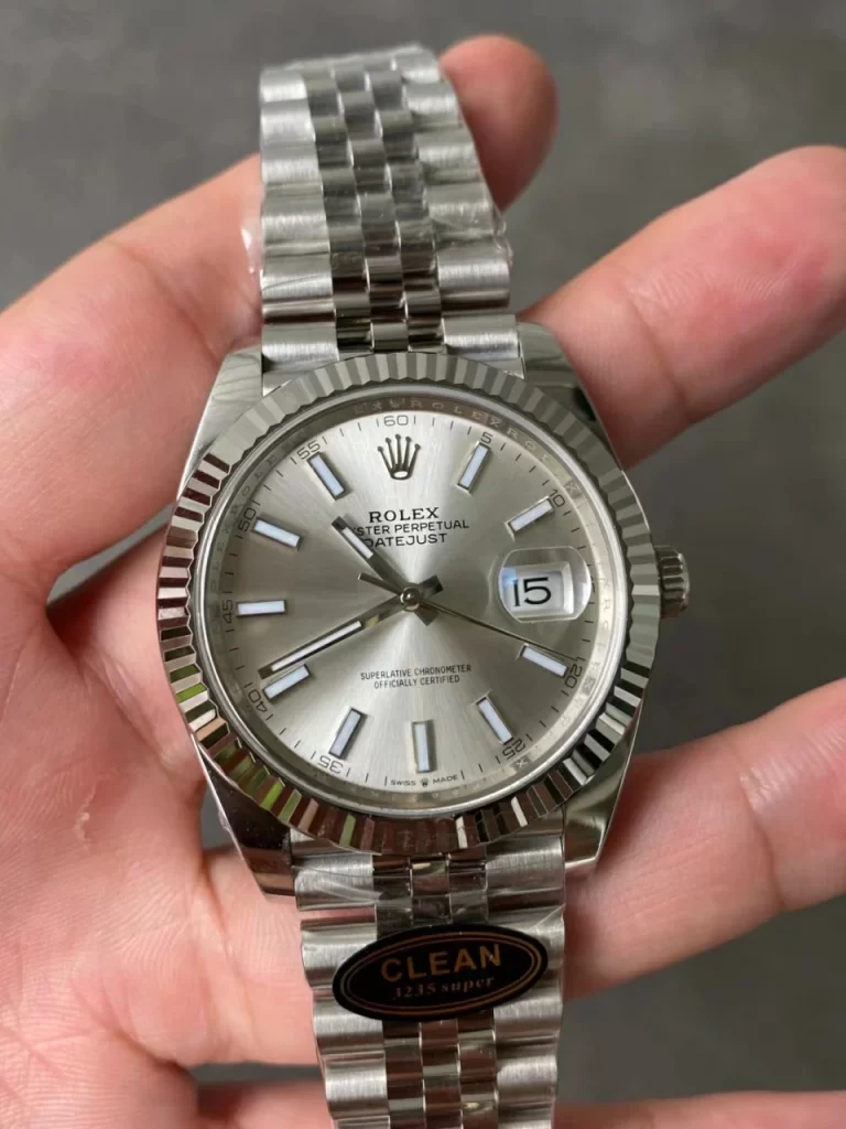 Clean Factory 五珠银面DateJust 126334 904L  Silver Dial Jubilee Bracelet S3235