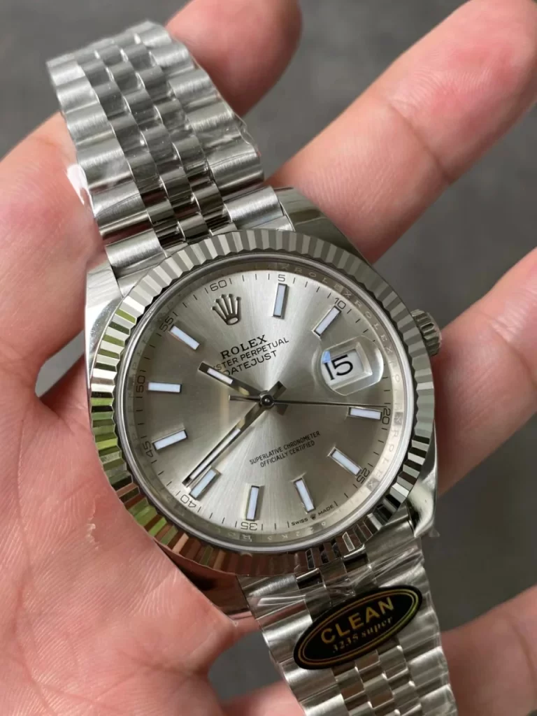 Clean Factory 五珠银面DateJust 126334 904L  Silver Dial Jubilee Bracelet S3235