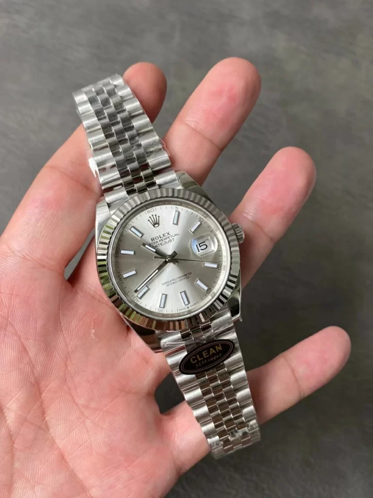 Clean Factory 五珠银面DateJust 126334 904L  Silver Dial Jubilee Bracelet S3235