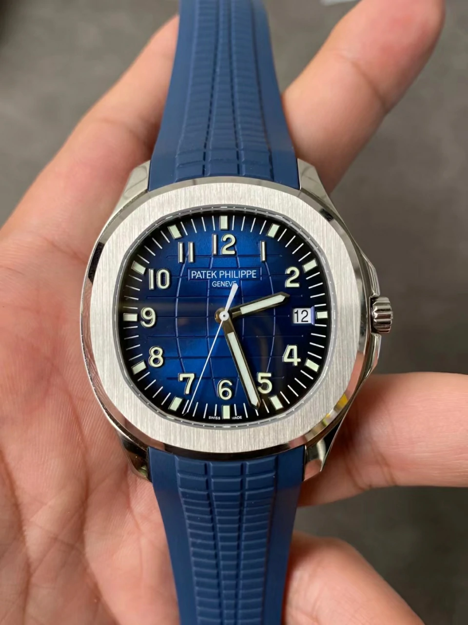 3KF蓝手雷Aquanaut 5168 42mm Blue Dial Rubber Strap Super Clone