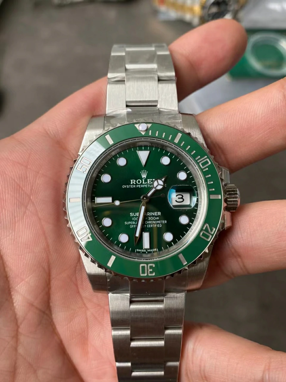 VSF 绿水鬼40mm Submariner 116610 LV Green Ceramic 904L Steel VS3135