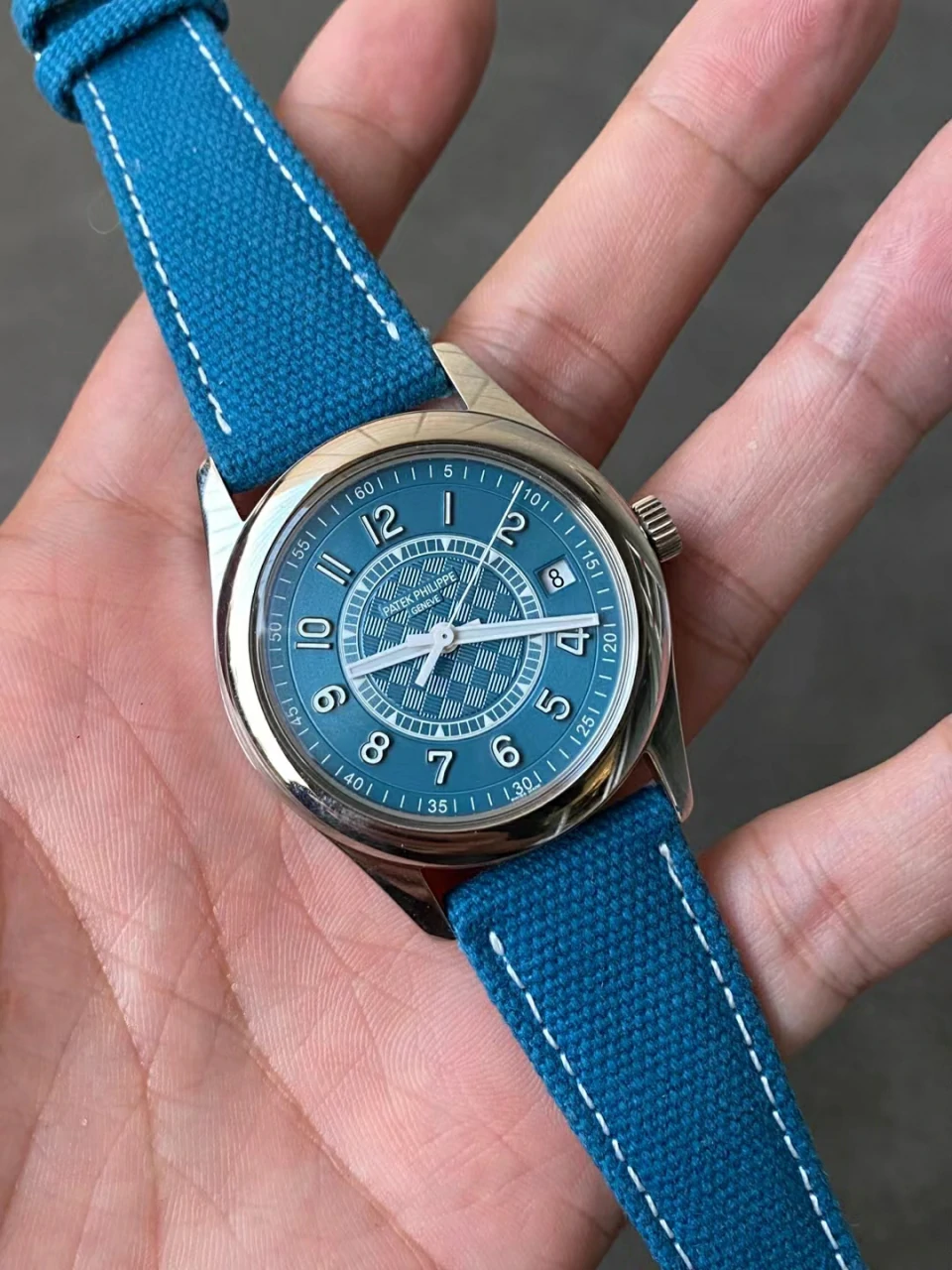 3KF一体机Calatrava 6007A Blue Dial A324 Super Clone