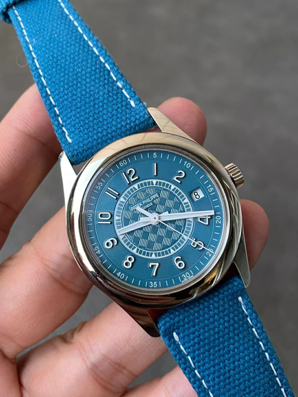 3KF一体机Calatrava 6007A Blue Dial A324 Super Clone