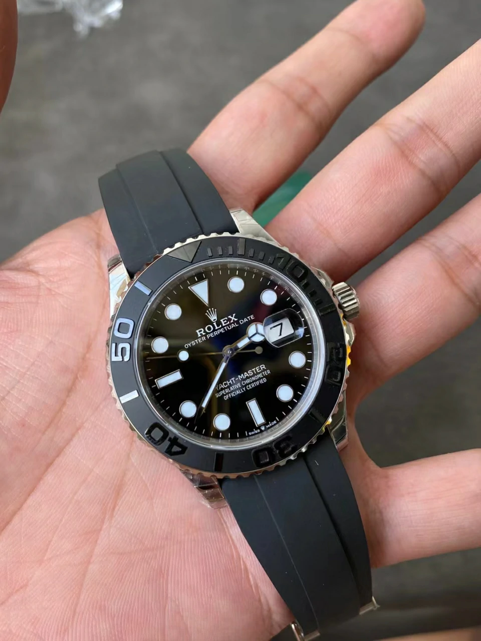 TED/VS配重白金游艇Yacht-Master 42mm 226659 Ceramic Bezel Oysterflex Strap Gain Weight