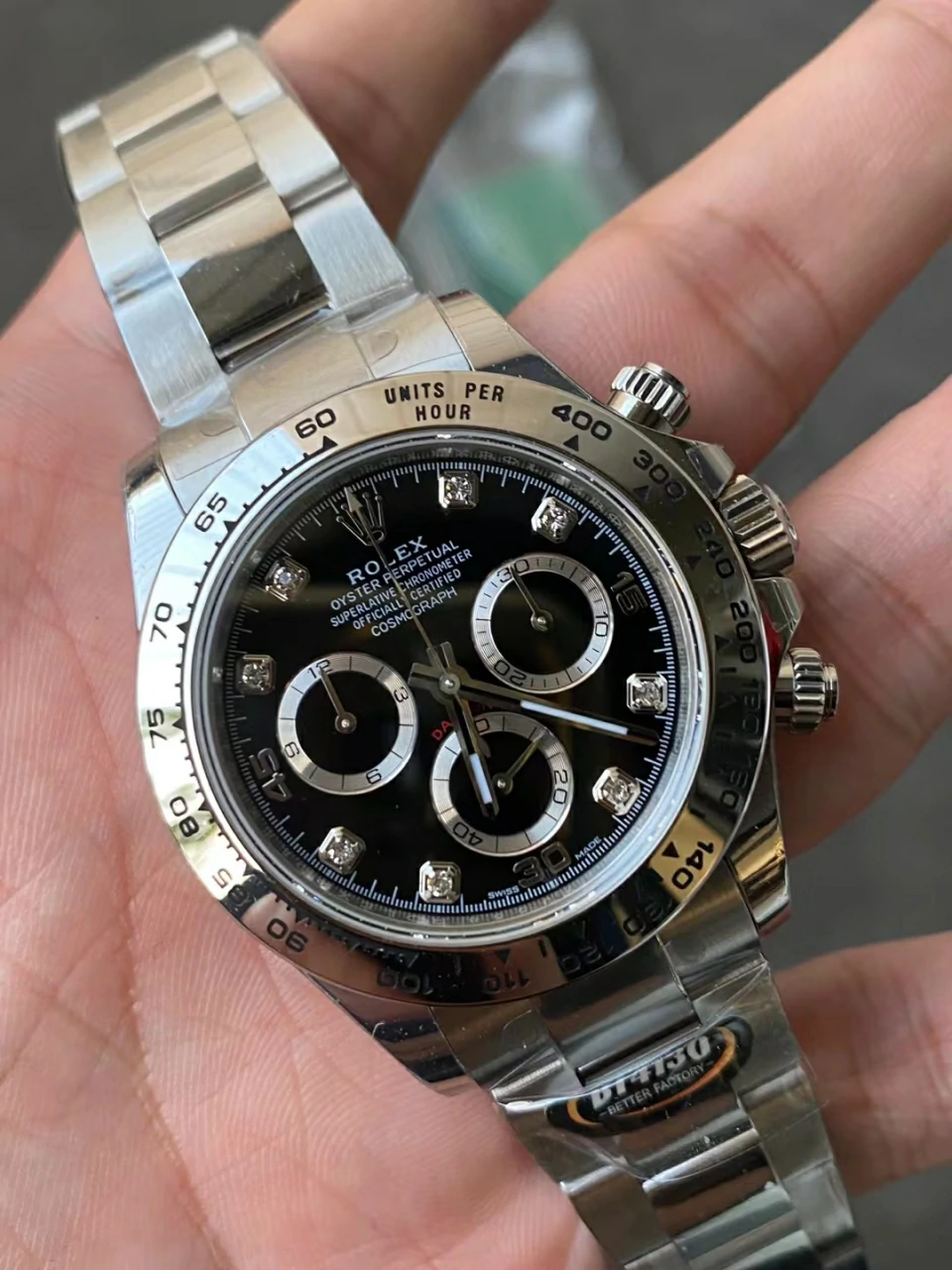 BTF黑钻迪Daytona 116509 SS 904L Black Diamonds Dial SA4130