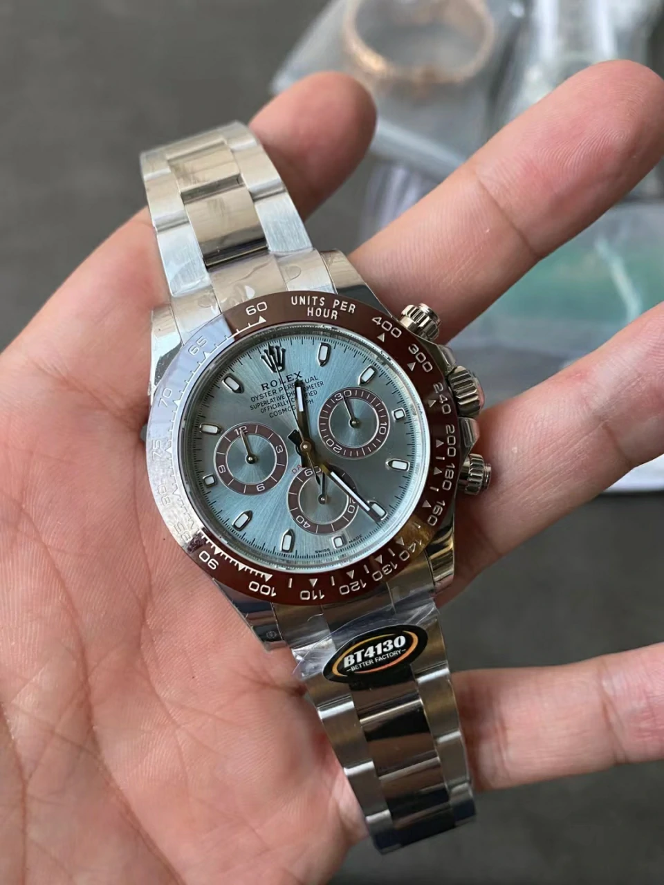 BTF冰蓝Daytona 116506 Brown Ceramic Ice Blue Dial SA4130