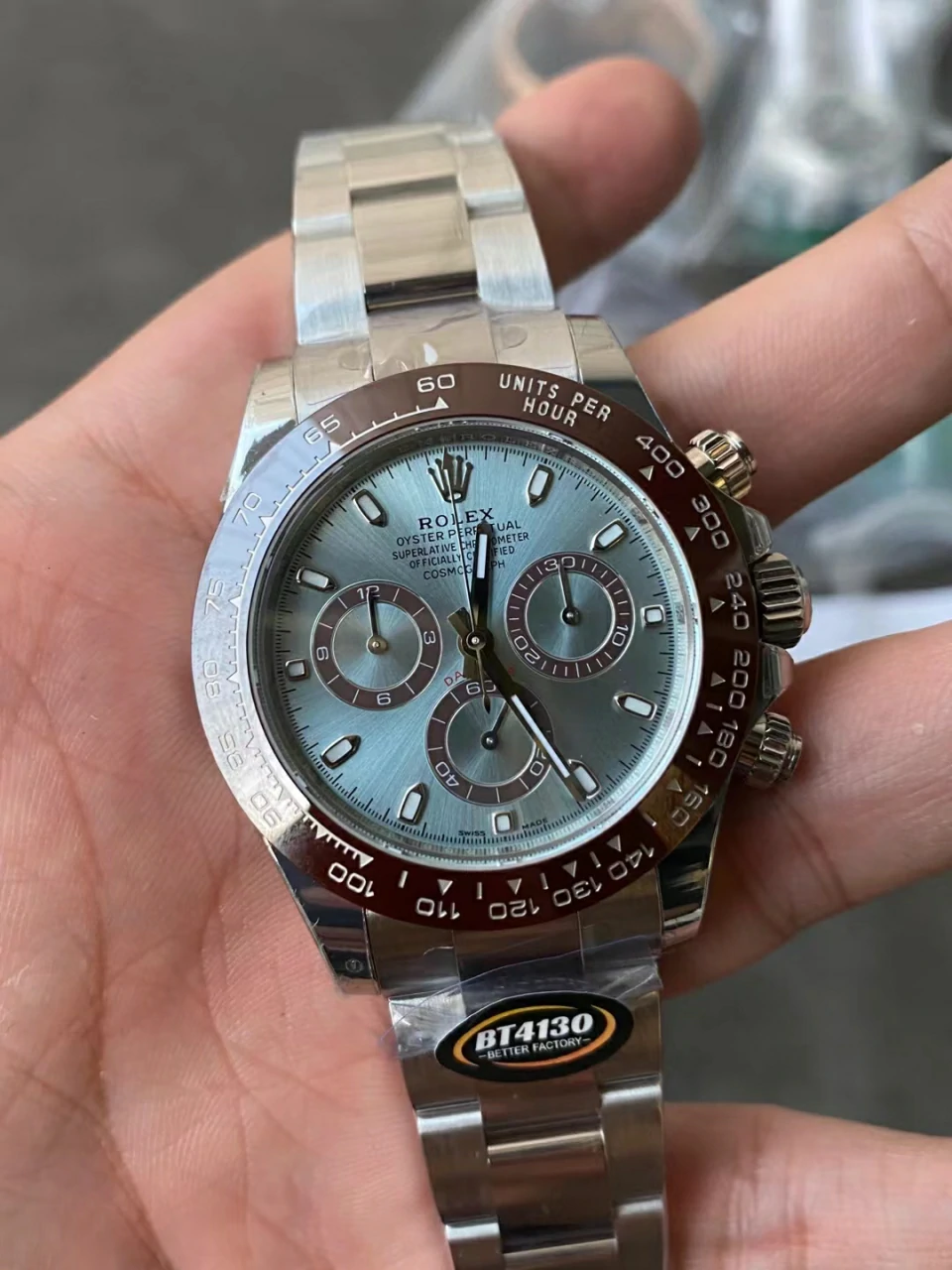 BTF冰蓝Daytona 116506 Brown Ceramic Ice Blue Dial SA4130