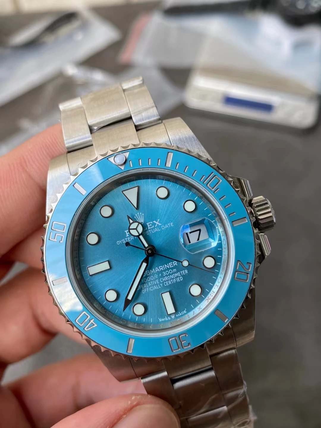 BBF潜航者水鬼蒂芙尼蓝 40mm Submariner BLAKEN Special Light Blue Dial A3135