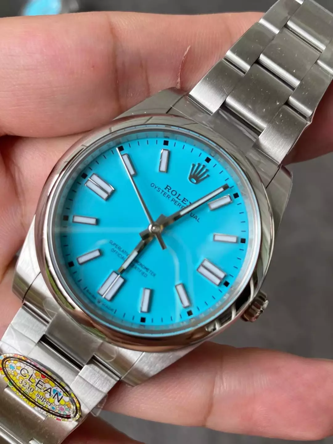 Clean厂恒动蒂芙尼蓝Oyster Perpetual 124300 41mm 904L Tiffany Blue Dial