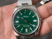 Clean厂恒动绿面41mm Oyster Perpetual 124300 904L Steel Green Dial