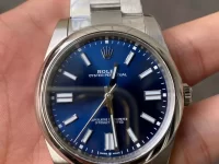 Clean恒动蓝面41mm Oyster Perpetual 124300 904L Steel Blue Dial