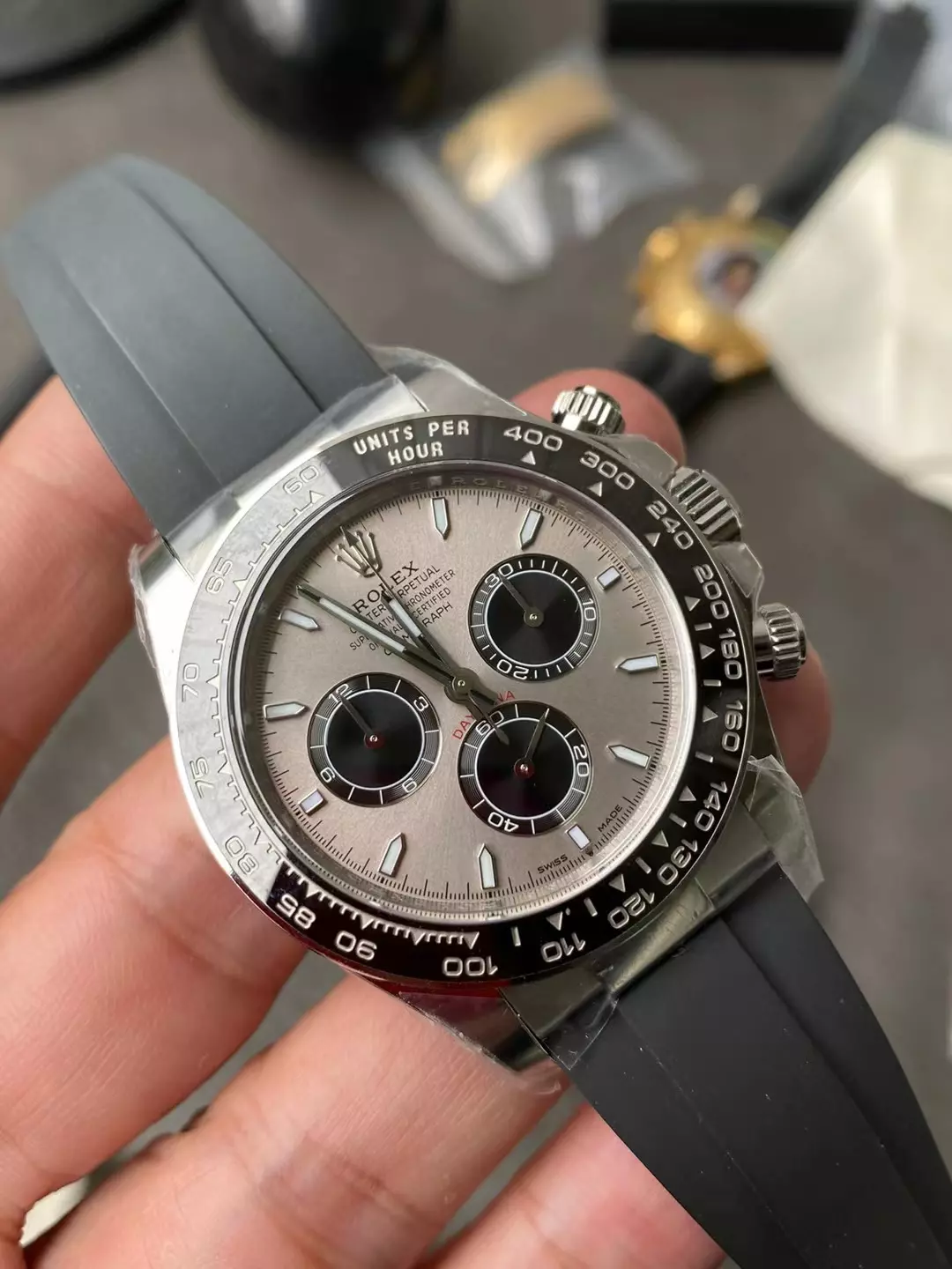 Clean 新款灰迪Daytona 126519 Grey Dial Oysterflex Rubber Strap SH4131 Super Clone