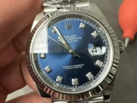 Clean蓝钻日志DateJust 41mm 126334 904L Steel Blue Diamond Dial Jubilee