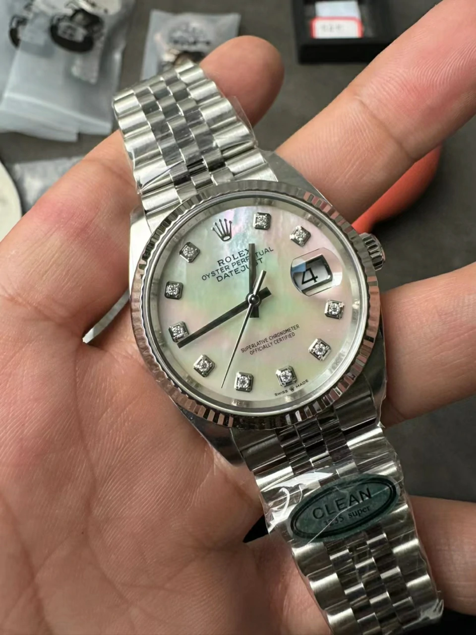 Clean贝母盘DateJust 36mm 126234 MOP Diamond Dial Jubilee