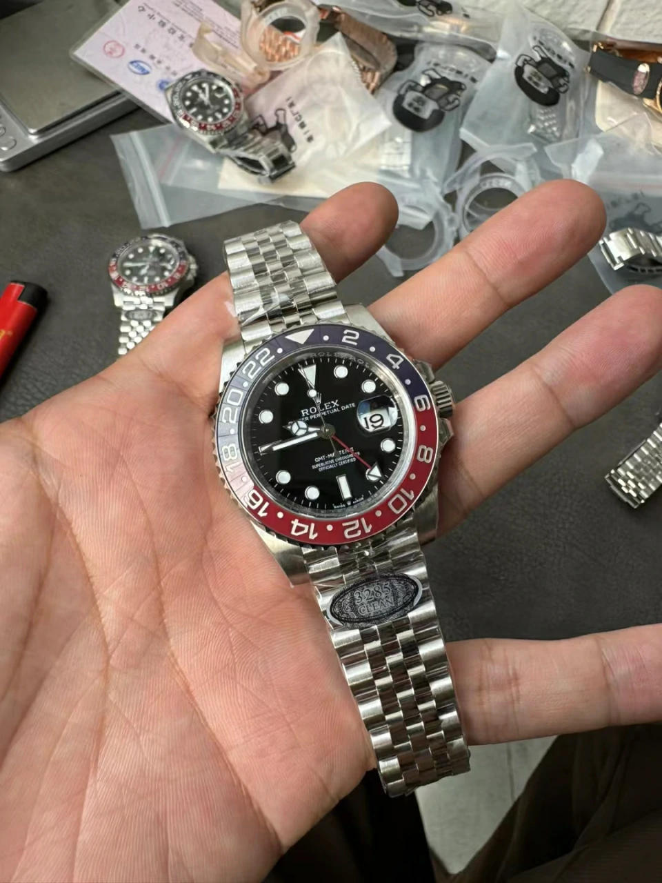 Clean V3可乐圈升级版GMT-Master II 126710 BLRO Red/Blue Ceramic 904L Steel Jubilee New Bezel Insert