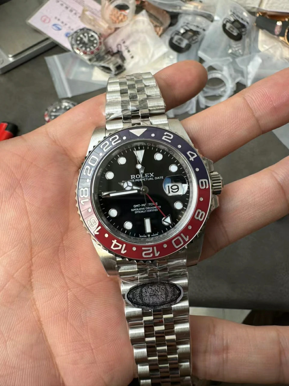 Clean V3可乐圈升级版GMT-Master II 126710 BLRO Red/Blue Ceramic 904L Steel Jubilee New Bezel Insert