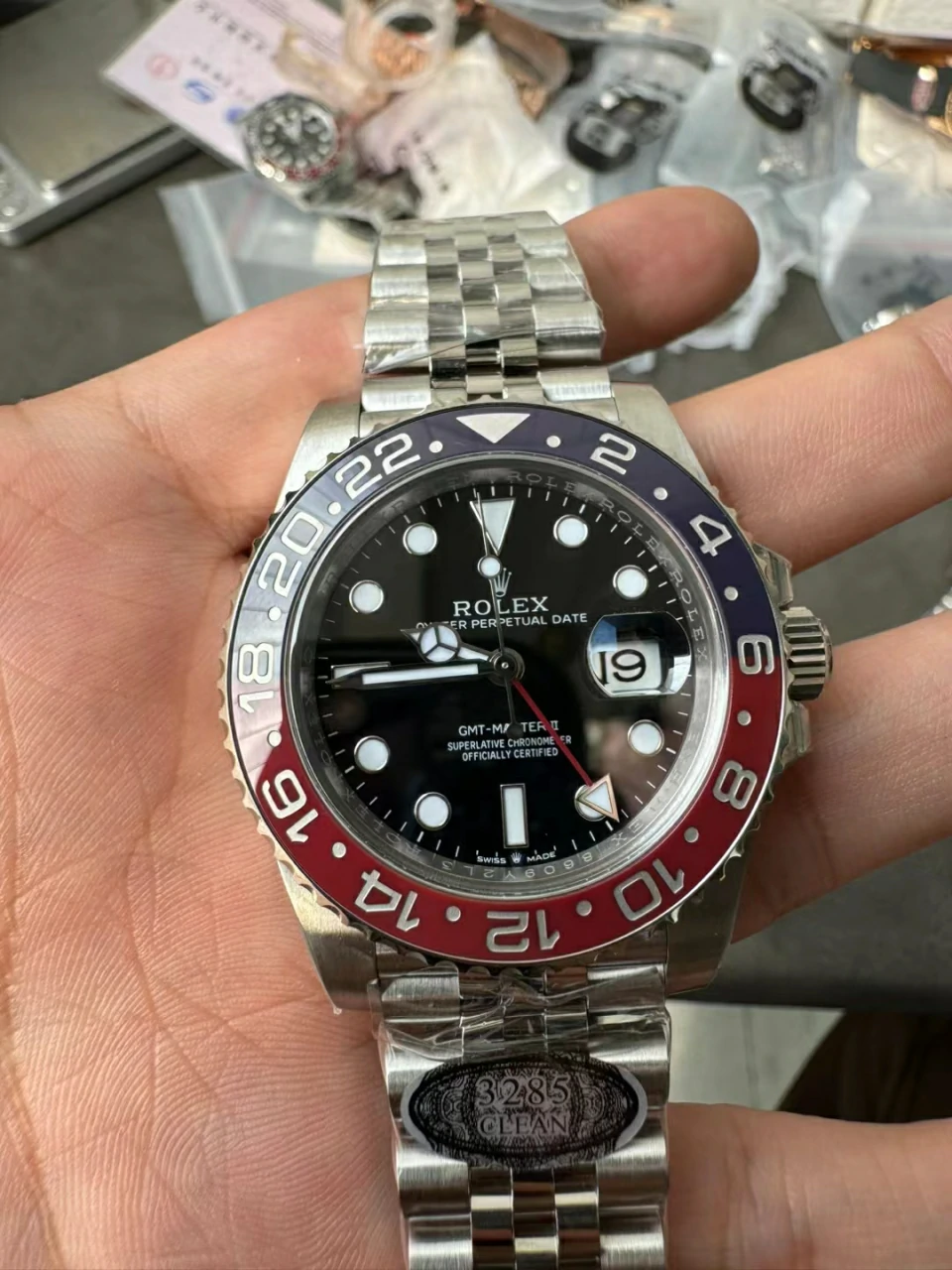 Clean V3可乐圈升级版GMT-Master II 126710 BLRO Red/Blue Ceramic 904L Steel Jubilee New Bezel Insert