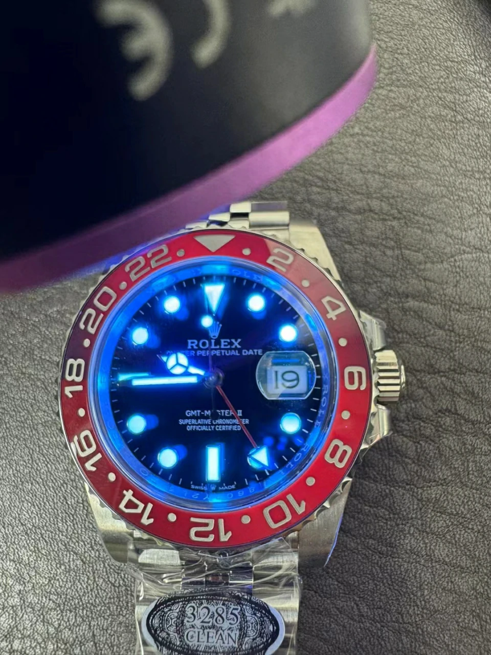 Clean V3可乐圈升级版GMT-Master II 126710 BLRO Red/Blue Ceramic 904L Steel Jubilee New Bezel Insert