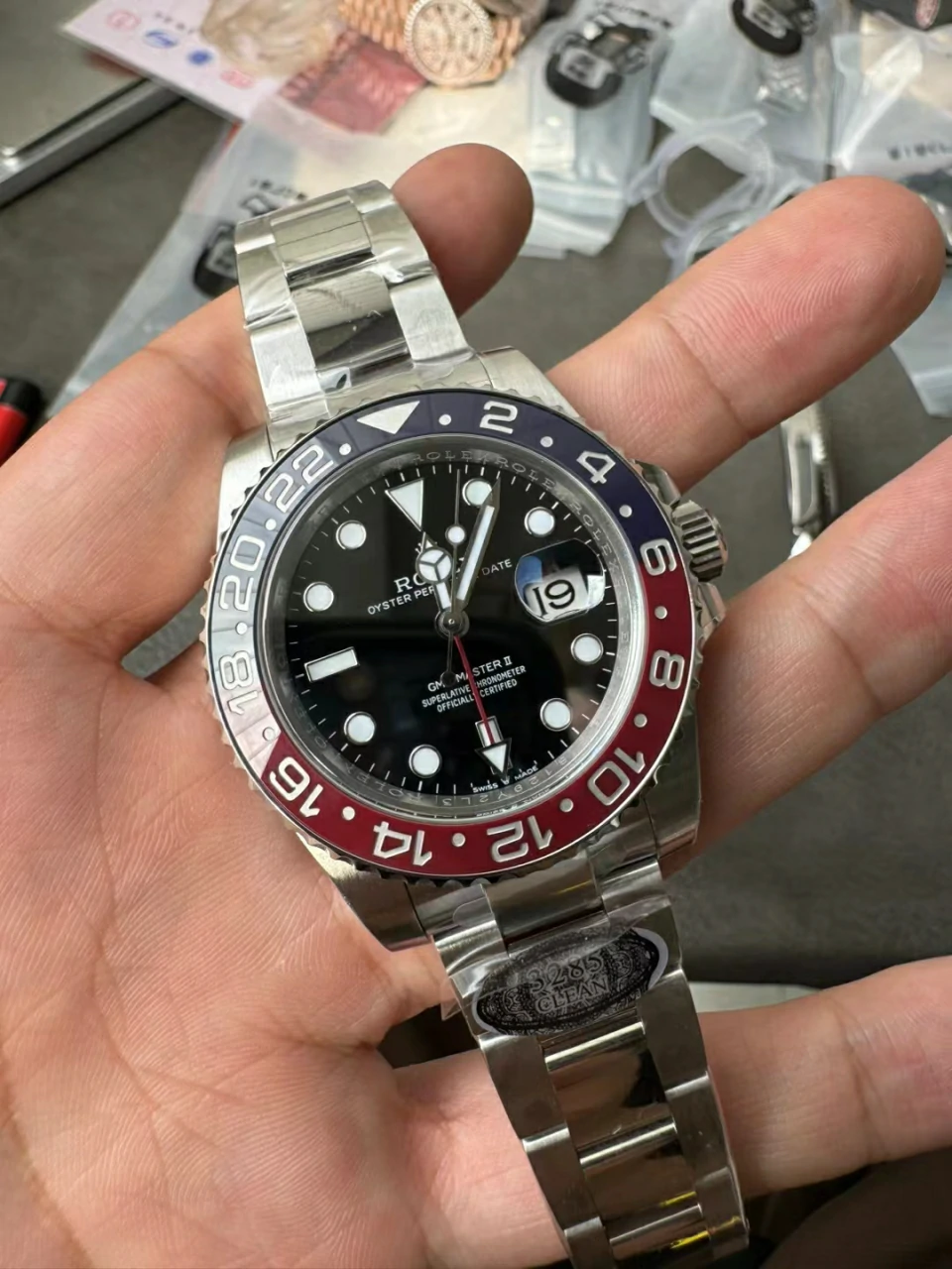 Clean V2+可乐圈升级版GMT-Master II 126710 BLRO Red/Blue Ceramic 904L Steel Oyster New Bezel