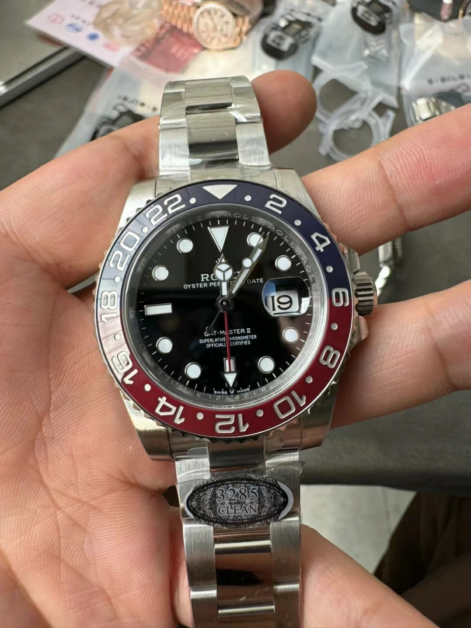 Clean V2+可乐圈升级版GMT-Master II 126710 BLRO Red/Blue Ceramic 904L Steel Oyster New Bezel