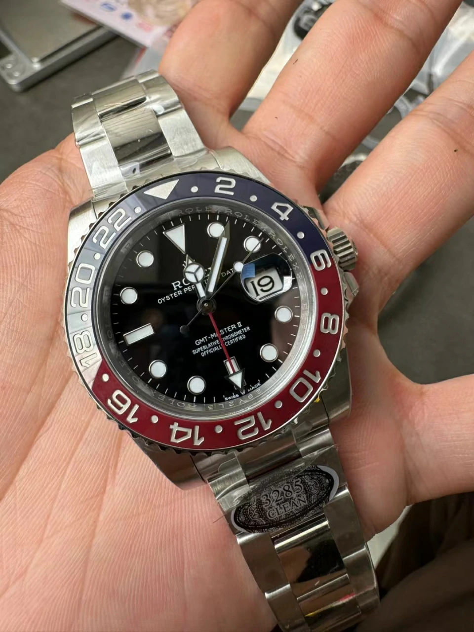 Clean V2+可乐圈升级版GMT-Master II 126710 BLRO Red/Blue Ceramic 904L Steel Oyster New Bezel