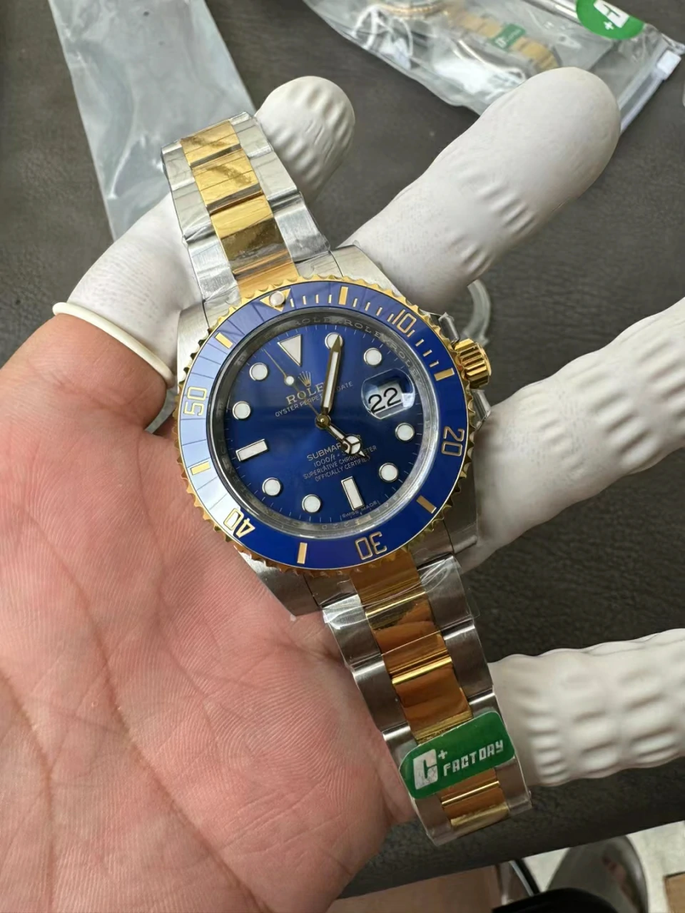 C+工厂配重间金水鬼Submariner 40mm 116613 LB Blue DD3135(Heavy Version 173g)