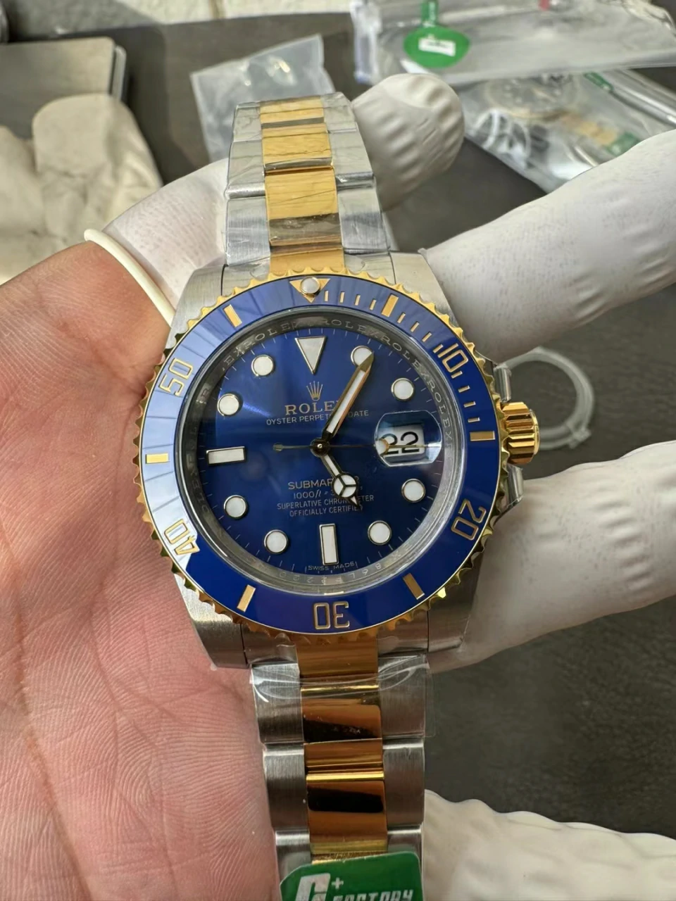 C+工厂配重间金水鬼Submariner 40mm 116613 LB Blue DD3135(Heavy Version 173g)