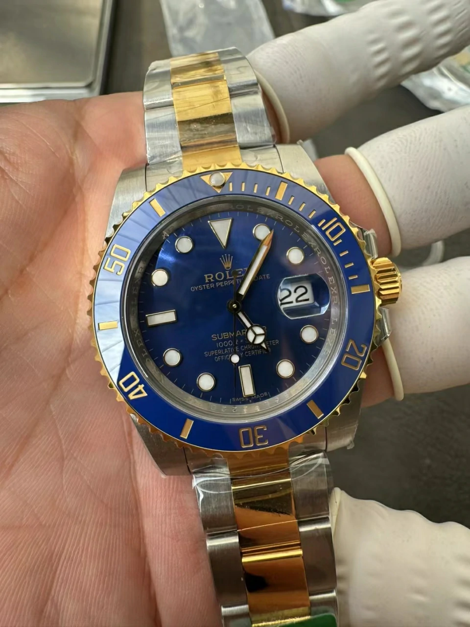 C+工厂配重间金水鬼Submariner 40mm 116613 LB Blue DD3135(Heavy Version 173g)