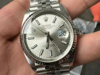 Clean日志银盘36mm DateJust 126234 904L Steel Silver Stick Dial Jubilee