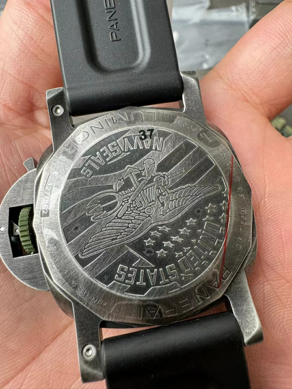 VSF沛纳海 PAM1412 Navy SEALs Iron Gray Dial  Rubber Strap