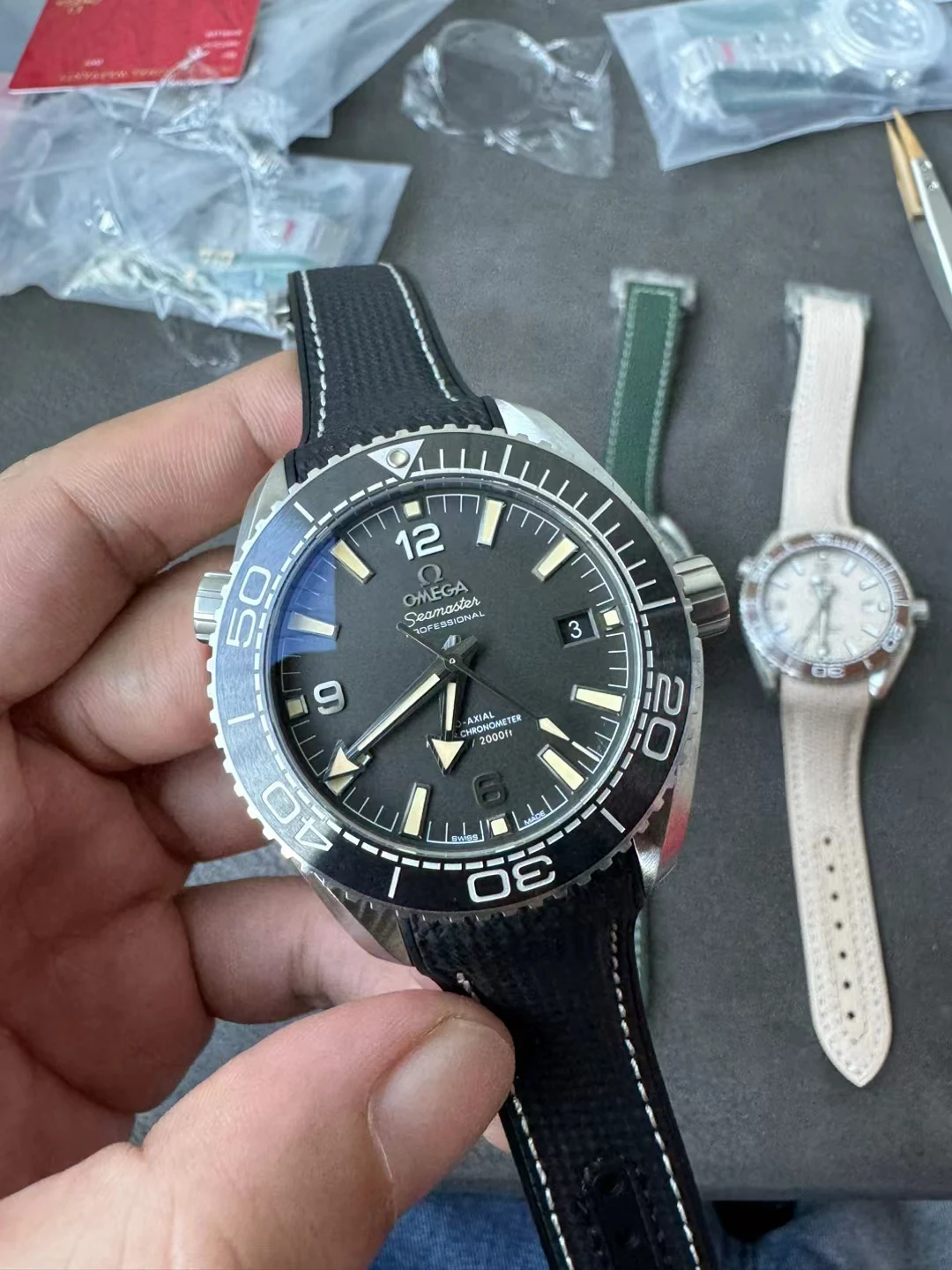 VSF海马Planet Ocean 600M 43.5mm Ceramic Bezel Black Dial Rubber Strap