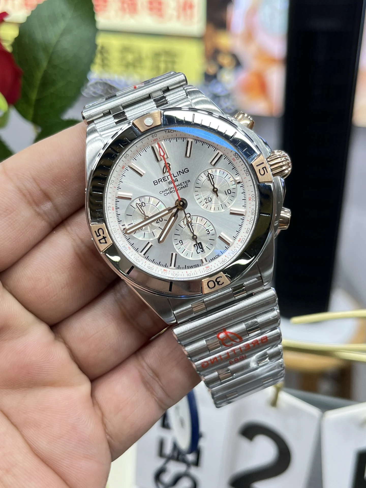 BLSF百年灵计时Chronomat B01 42mm White Dial  Bracelet A7750