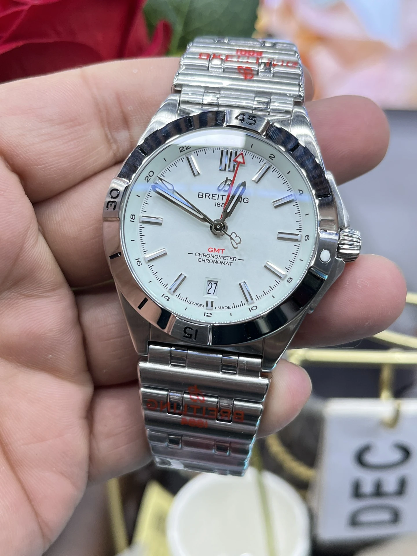 BLSF超级海洋 Automatic GMT 40mm White Dial SS Bracelet A2836