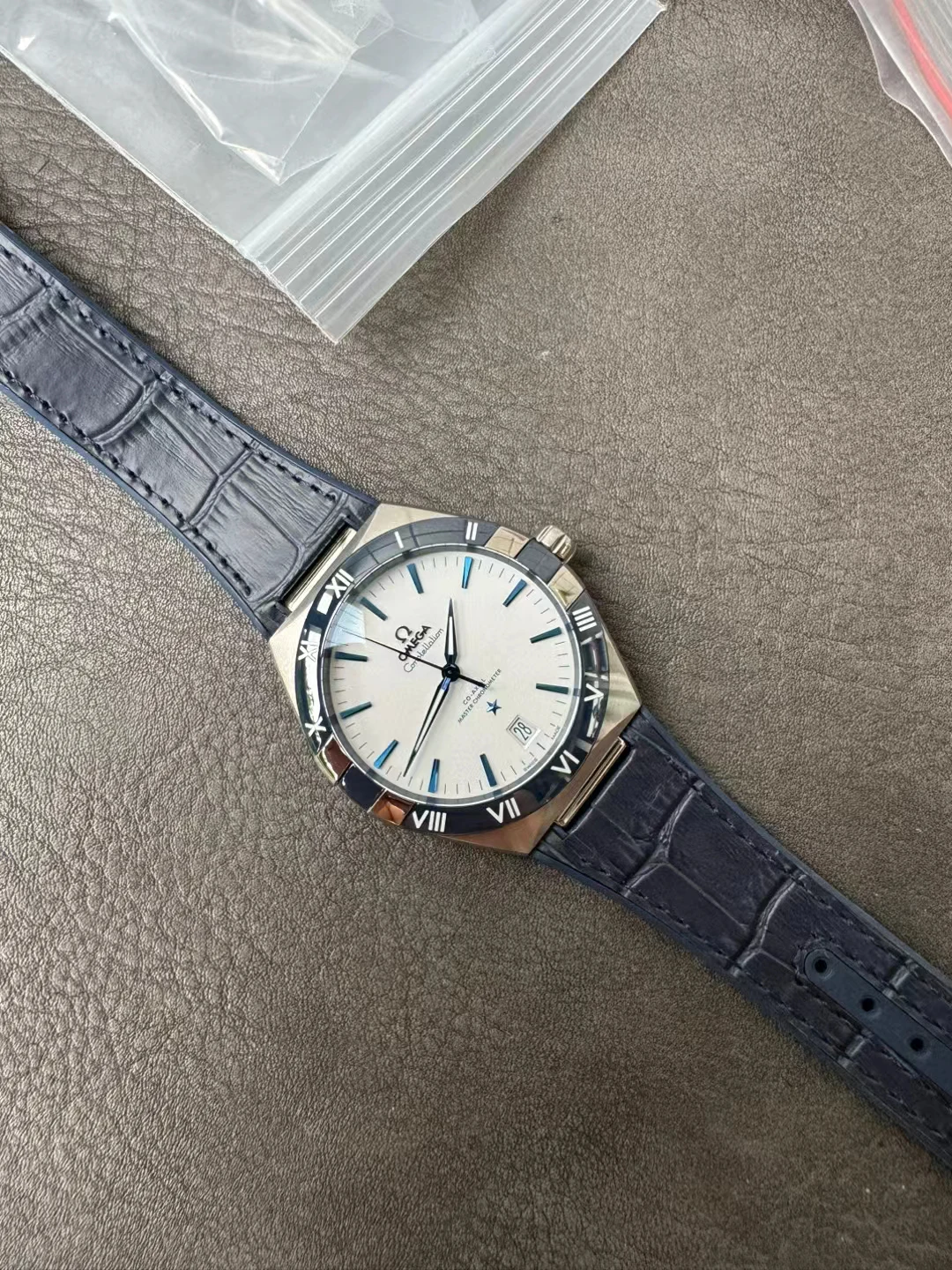 VSF五代星座Constellation Blue Ceramic White Dial Gummy Strap A8900 Super Clone