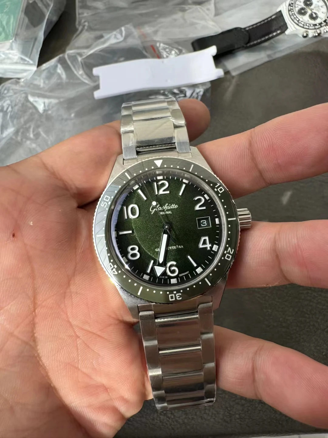 RXW格拉苏蒂瑞机Spezialist Diver 39.5mm Green Dial SW200