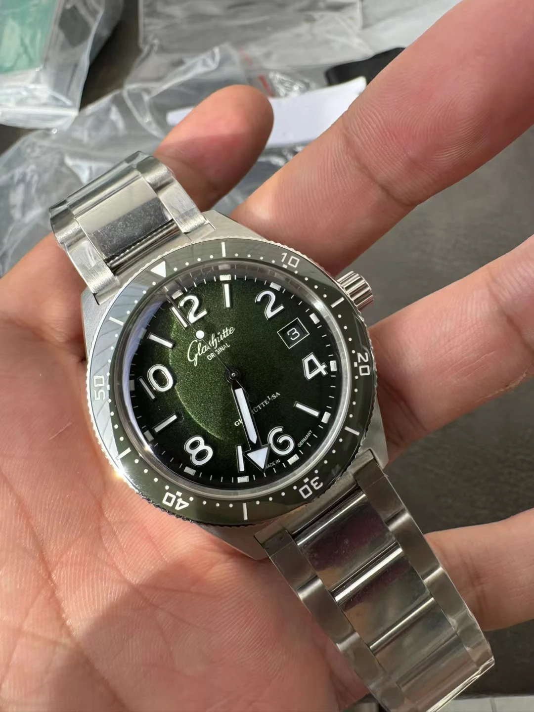 RXW格拉苏蒂瑞机Spezialist Diver 39.5mm Green Dial SW200