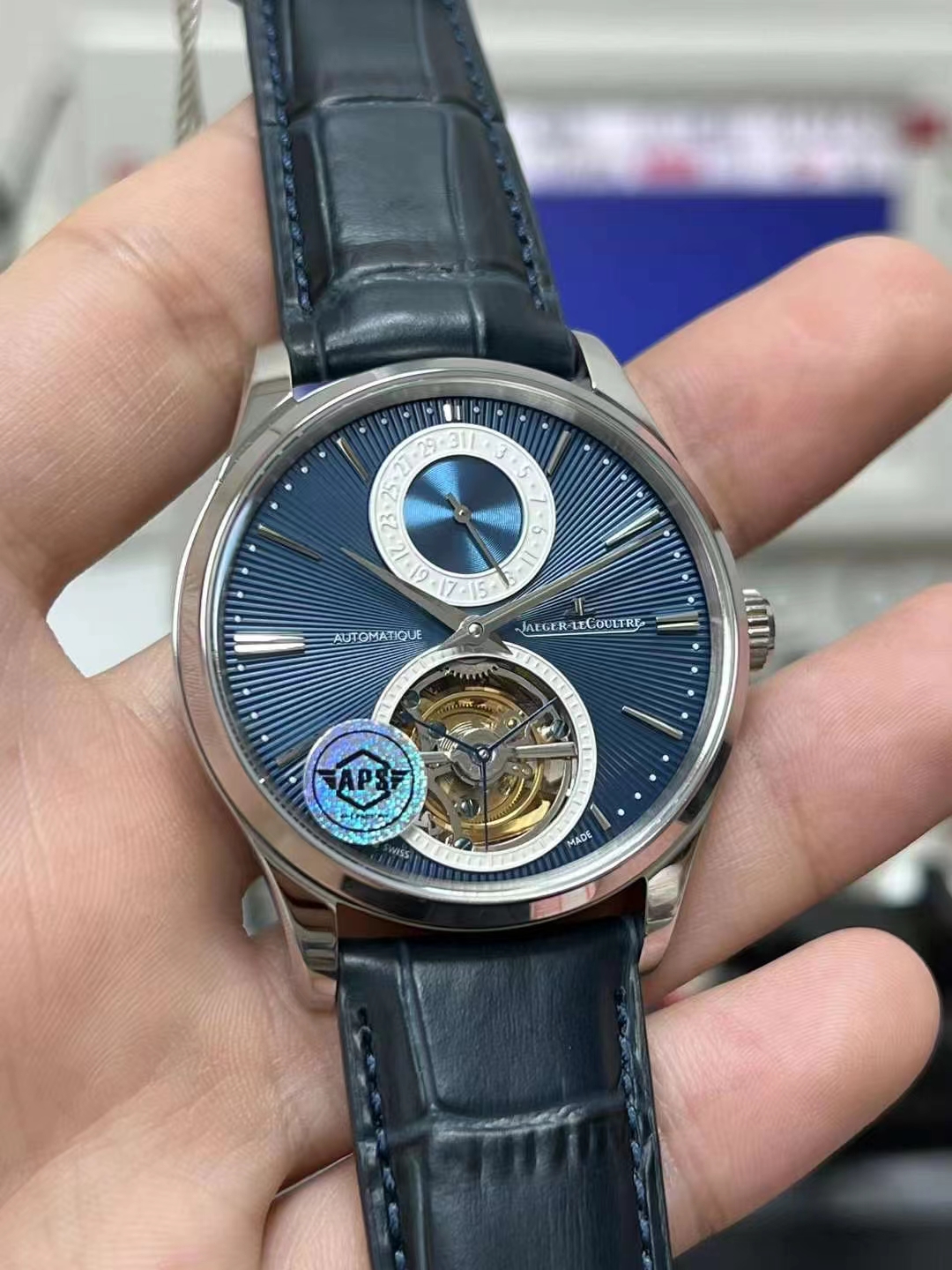 APSF积家陀飞轮Master Ultra Thin Tourbillon 13234E1 Leather Strap