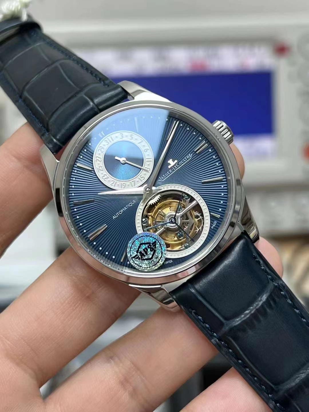 APSF积家陀飞轮Master Ultra Thin Tourbillon 13234E1 Leather Strap