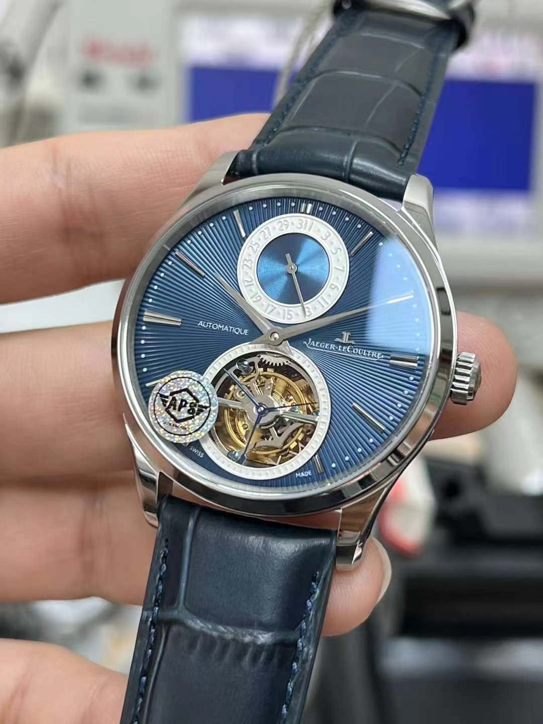 APSF积家陀飞轮Master Ultra Thin Tourbillon 13234E1 Leather Strap