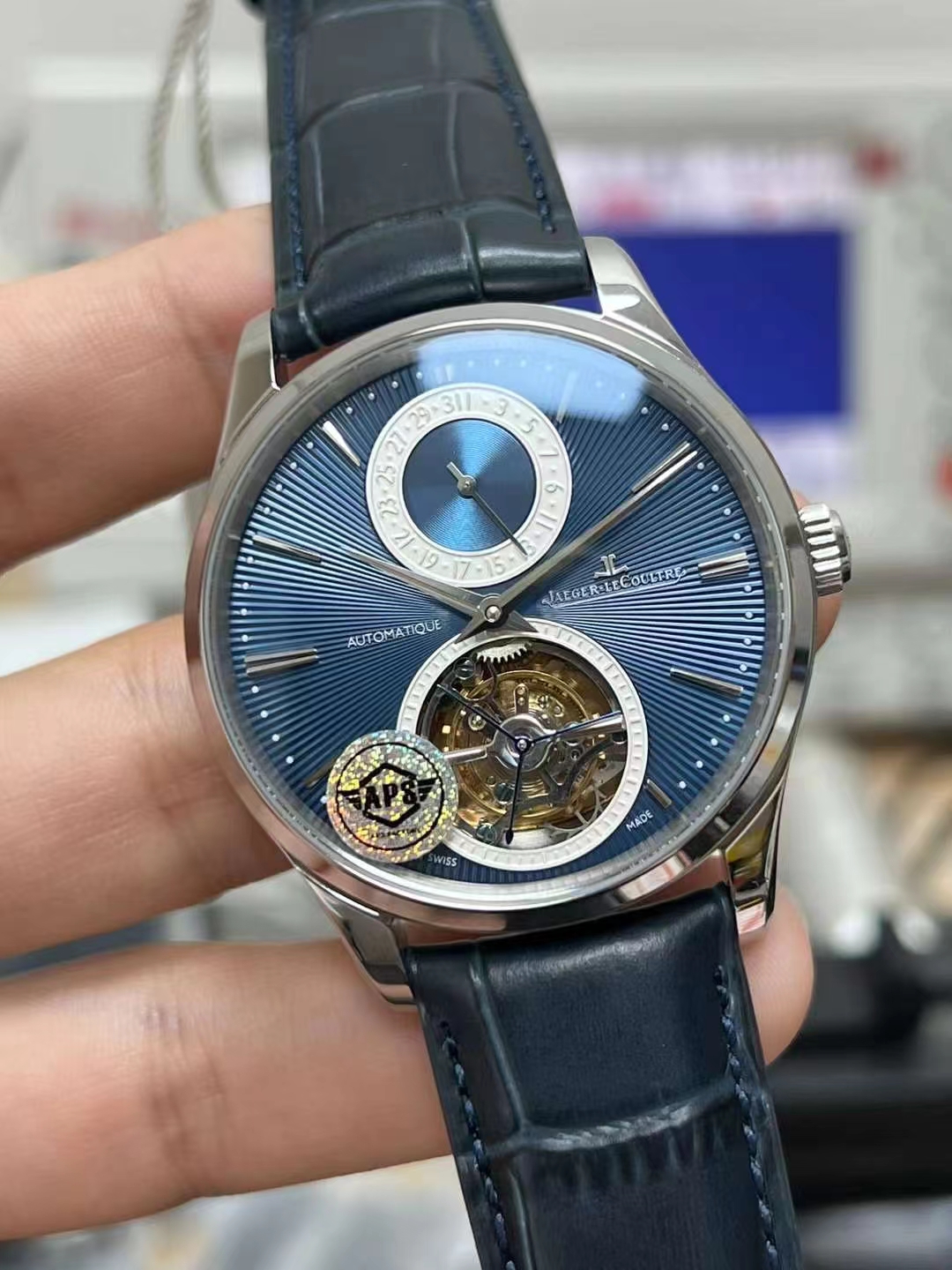 APSF积家陀飞轮Master Ultra Thin Tourbillon 13234E1 Leather Strap