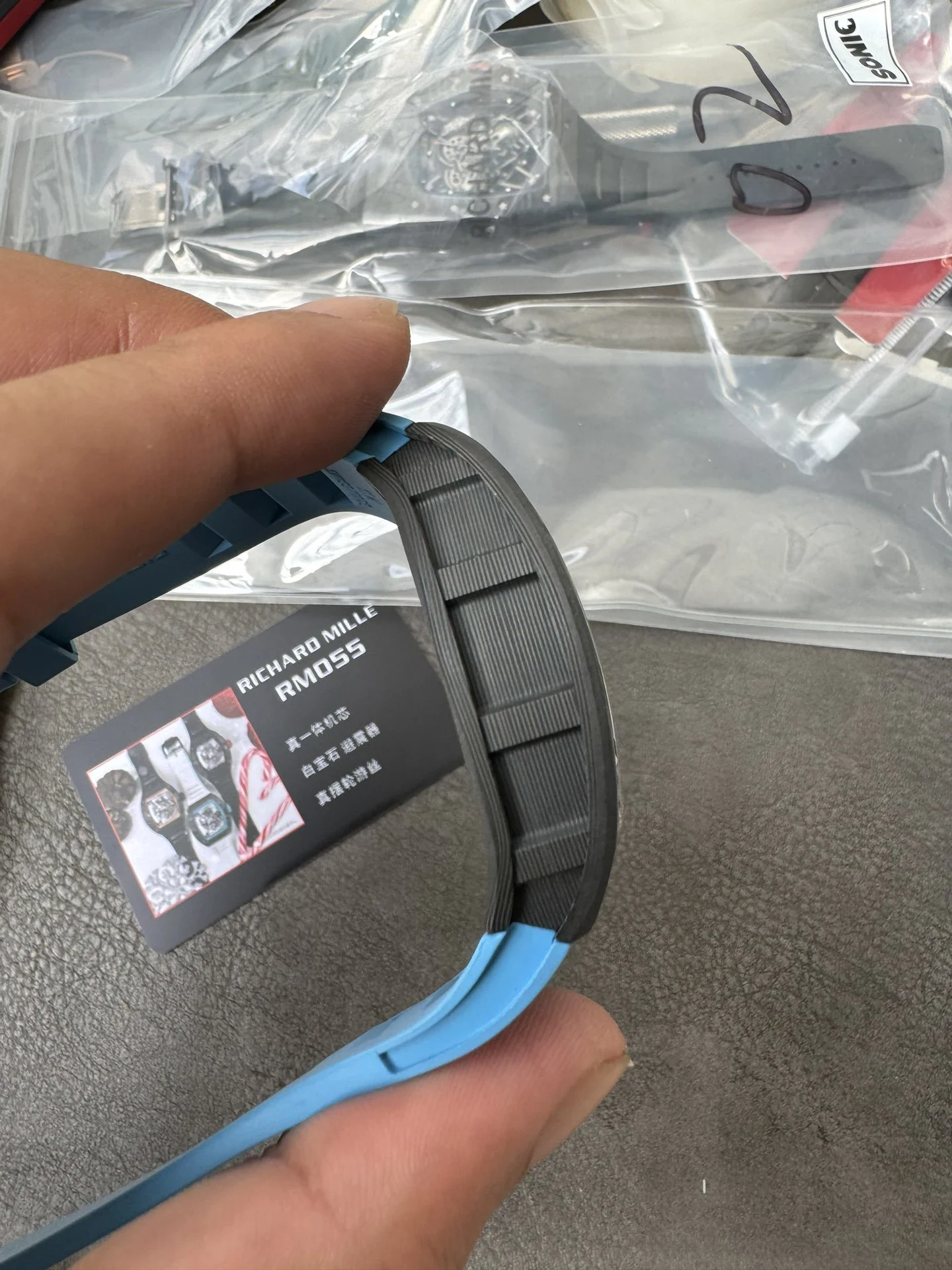 RMF一体机RM055 Blue Inner Bezel NTPT Blue Rubber Strap RMUL2 Super Clone