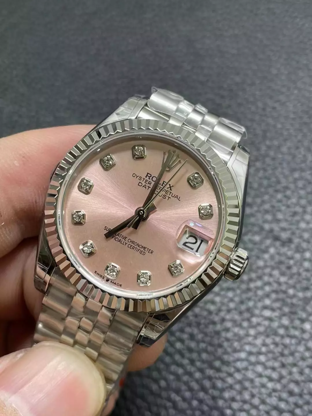 GSF女日志粉 Datejust 31mm SS Pink Diamond  Jubilee Bracelet