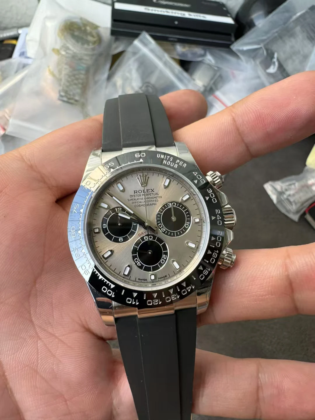 VSF丹东灰胶迪Daytona 116519 904L Oysterflex Gray Dial DD4130