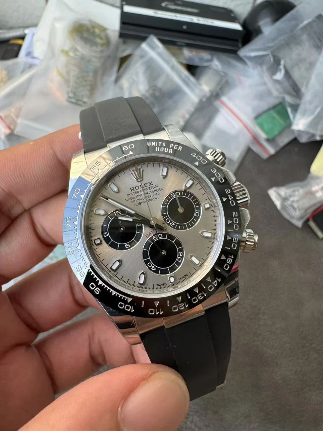 VSF丹东灰胶迪Daytona 116519 904L Oysterflex Gray Dial DD4130