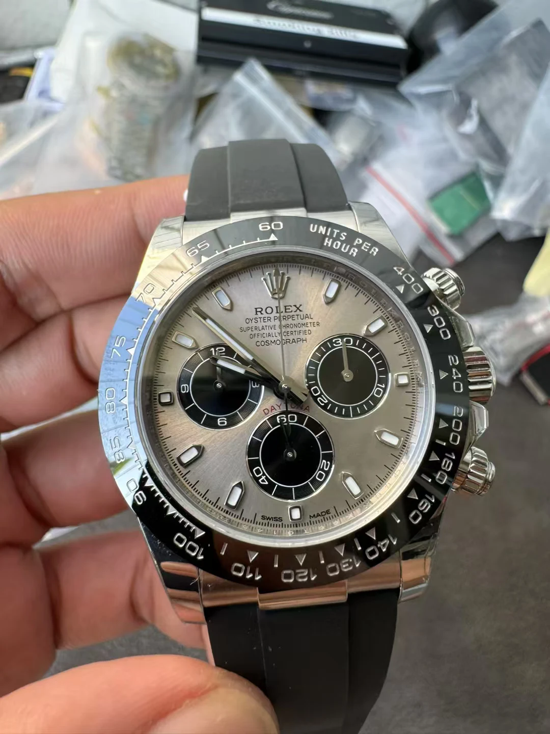 VSF丹东灰胶迪Daytona 116519 904L Oysterflex Gray Dial DD4130