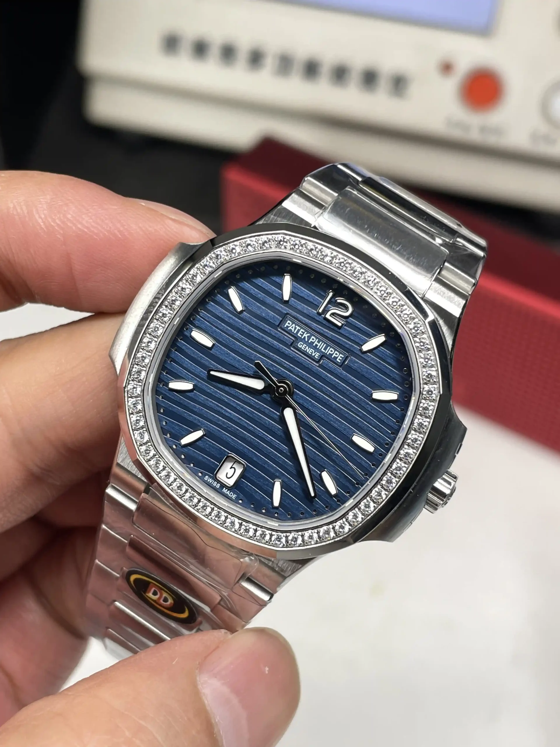 DDF Nautilus 7118 Ladies Blue Dial Diamonds Bezel DD324 Super Clone